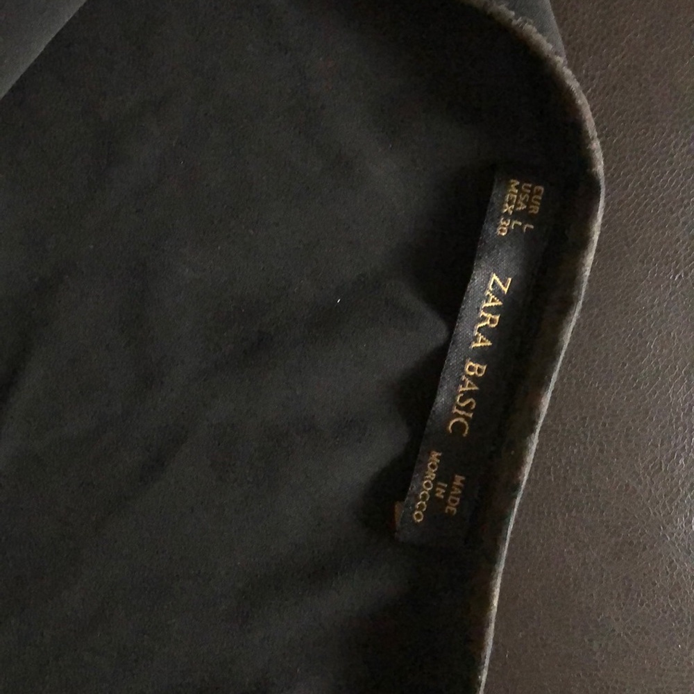 Zara Basic Black Blouse Size L - image 5
